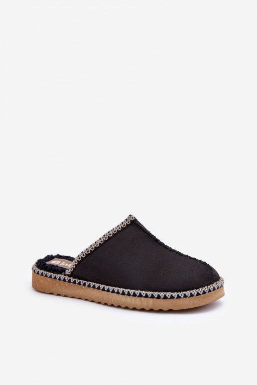 batai naminės Šlepetės Z Haftem Moteriškas Inblu EY000028 juodos spalvos