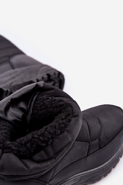 sniego batai vyrams Į Pilį pašiltinti su kailiuku viduje juodos spalvos Linnora