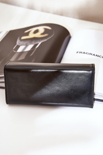 Eko Odinė Gładki Moteriška piniginė juodos spalvos Erolia 2