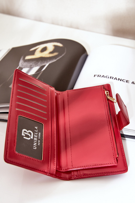 Moteriška piniginė iš eko odos raudonos spalvos Kalinessa Moteriška piniginė iš eko odos raudonos spalvos Kalinessa