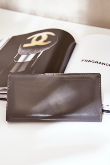 Moteriška piniginė iš eko odos pilkos spalvos Kalinessa 2