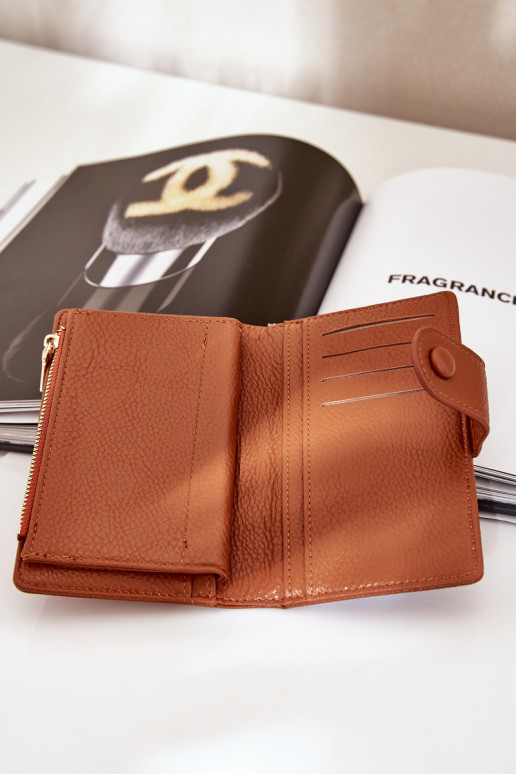 Moteriška Piniginė iš eko odos rudos spalvos Isamille