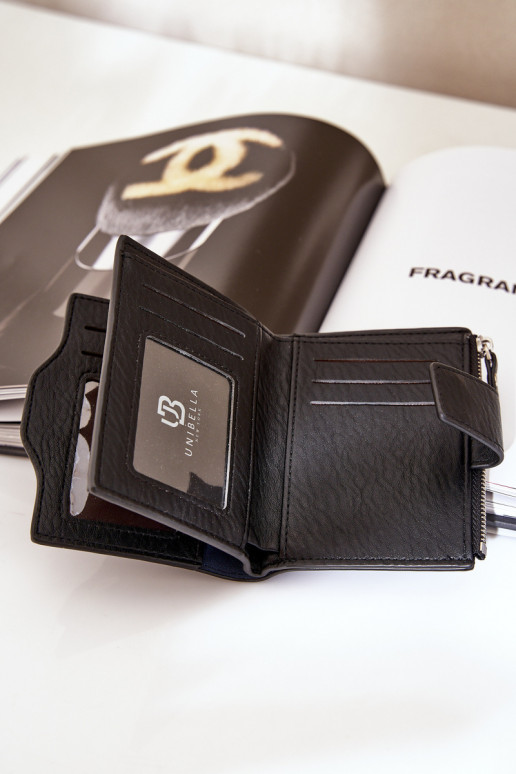 Moteriška piniginė Eko Odinė juodos spalvos Jezorea