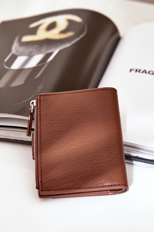 Moteriška piniginė Eko Odinė rudos spalvos Jezorea Moteriška piniginė Eko Odinė rudos spalvos Jezorea