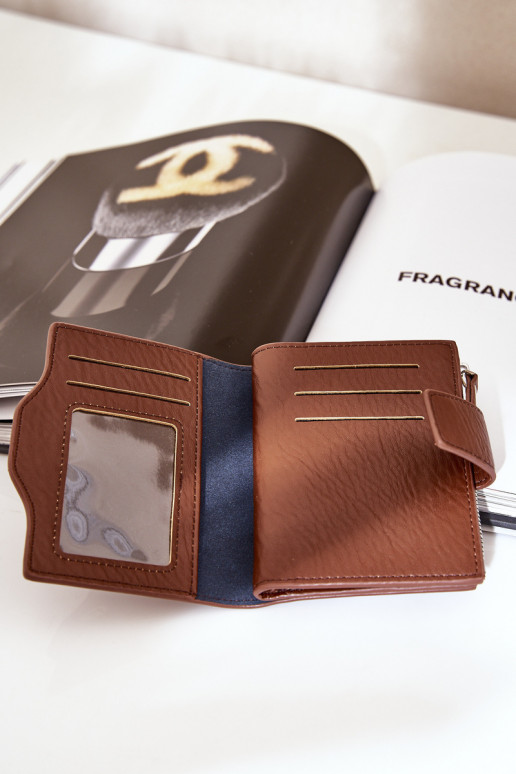 Moteriška piniginė Eko Odinė rudos spalvos Jezorea Moteriška piniginė Eko Odinė rudos spalvos Jezorea