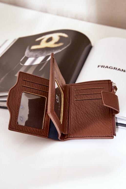 Moteriška piniginė Eko Odinė rudos spalvos Jezorea Moteriška piniginė Eko Odinė rudos spalvos Jezorea