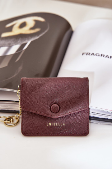 Etui Įjungta Karty Ze aukso spalvosm Brelokiem iš eko odos rudos spalvos Iritinme