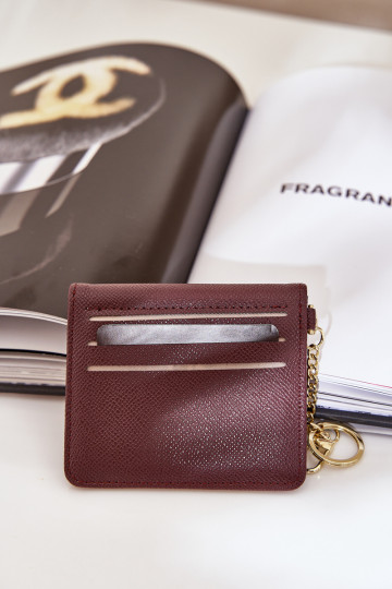 Etui Įjungta Karty Ze aukso spalvosm Brelokiem iš eko odos rudos spalvos Iritinme 2