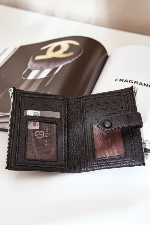 Eko Odinė Moteriška piniginė juodos spalvos Bronica