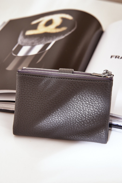 Eko Odinė Moteriška piniginė tamsiai pilkos spalvos Bronica