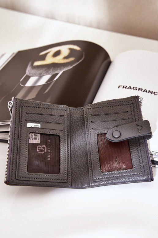 Eko Odinė Moteriška piniginė tamsiai pilkos spalvos Bronica