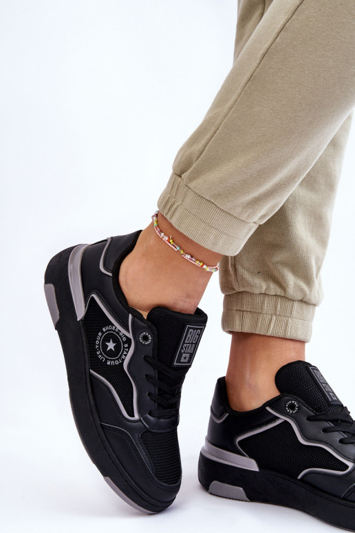 Moteriškas Sportinio stiliaus batai Big Star LL274443 Juodos ir-pilkos spalvos Moteriškas Sportinio stiliaus batai Big Star LL274443 Juodos ir-pilkos spalvos