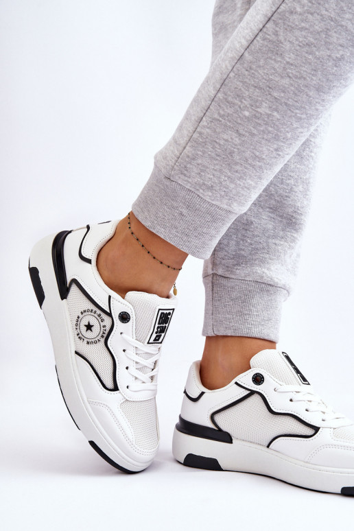 Moteriškas Sportinio stiliaus batai Big Star LL274440 Baltos-juodos spalvos Moteriškas Sportinio stiliaus batai Big Star LL274440 Baltos-juodos spalvos