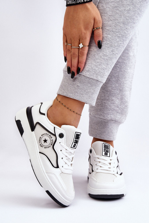 Moteriškas Sportinio stiliaus batai Big Star LL274440 Baltos-juodos spalvos Moteriškas Sportinio stiliaus batai Big Star LL274440 Baltos-juodos spalvos