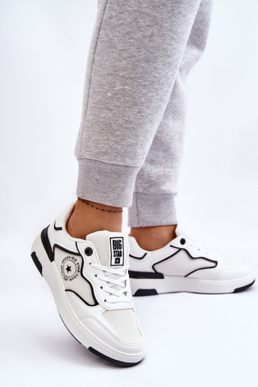 Moteriškas Sportinio stiliaus batai Big Star LL274440 Baltos-juodos spalvos Moteriškas Sportinio stiliaus batai Big Star LL274440 Baltos-juodos spalvos