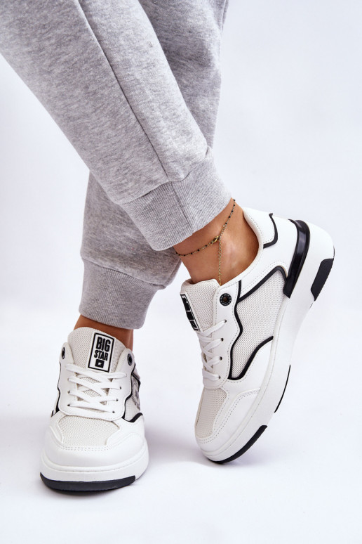 Moteriškas Sportinio stiliaus batai Big Star LL274440 Baltos-juodos spalvos Moteriškas Sportinio stiliaus batai Big Star LL274440 Baltos-juodos spalvos