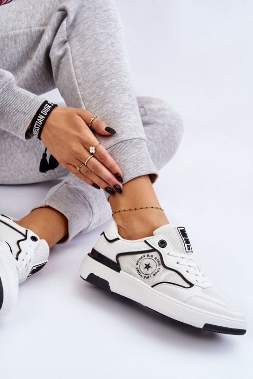 Moteriškas Sportinio stiliaus batai Big Star LL274440 Baltos-juodos spalvos Moteriškas Sportinio stiliaus batai Big Star LL274440 Baltos-juodos spalvos