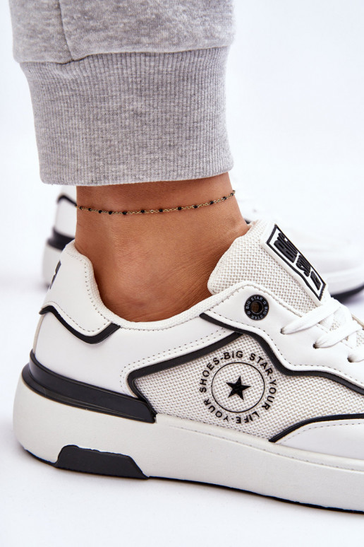 Moteriškas Sportinio stiliaus batai Big Star LL274440 Baltos-juodos spalvos Moteriškas Sportinio stiliaus batai Big Star LL274440 Baltos-juodos spalvos