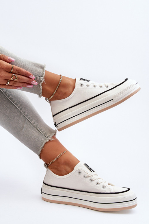 Moteriški batai Big Star NN274205 baltos spalvos Moteriški batai Big Star NN274205 baltos spalvos