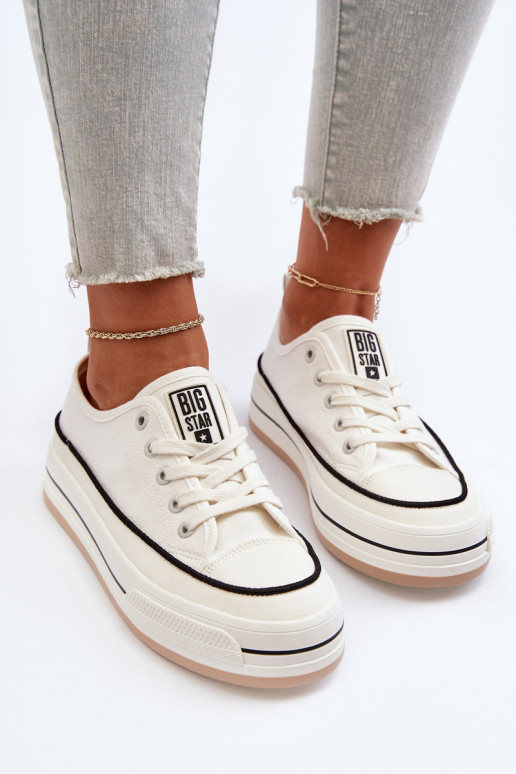 Moteriški batai Big Star NN274205 baltos spalvos Moteriški batai Big Star NN274205 baltos spalvos