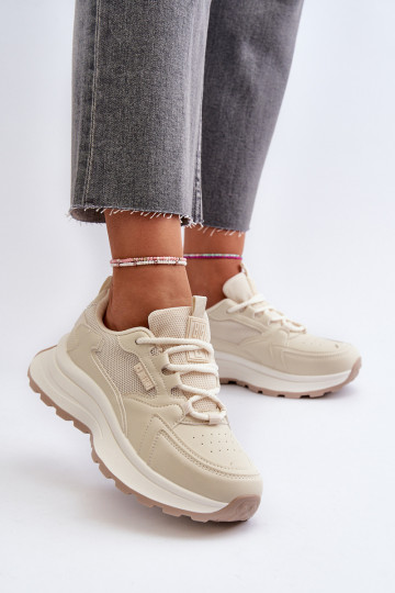 Sneakers tipo batai moterims HI-POLY SYSTEM Big Star NN274A105 smėlio spalvos