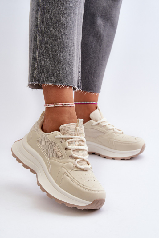 Sneakers tipo batai moterims HI-POLY SYSTEM Big Star NN274A105 smėlio spalvos