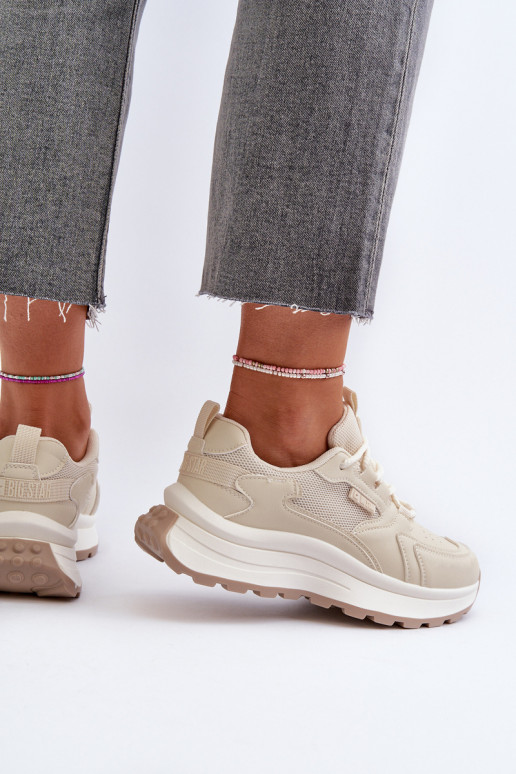 Sneakers modelio batai Moteriškas HI-POLY SYSTEM Big Star NN274A105 smėlio spalvos
