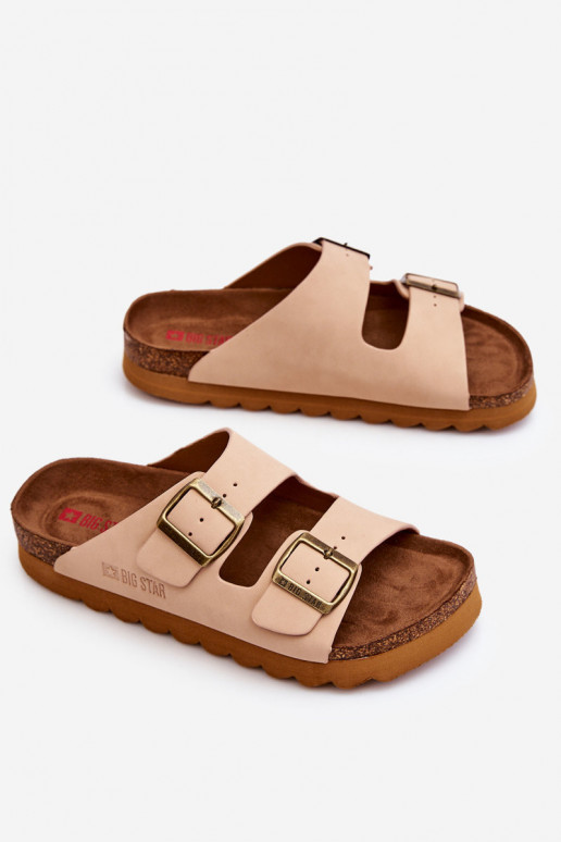 Klasikinio modelio Moteriškas Šlepetės Big Star LL274478 smėlio spalvos