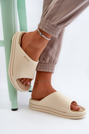 Moteriškos šlepetės su platforma Big Star NN274A034 smėlio spalvos 2