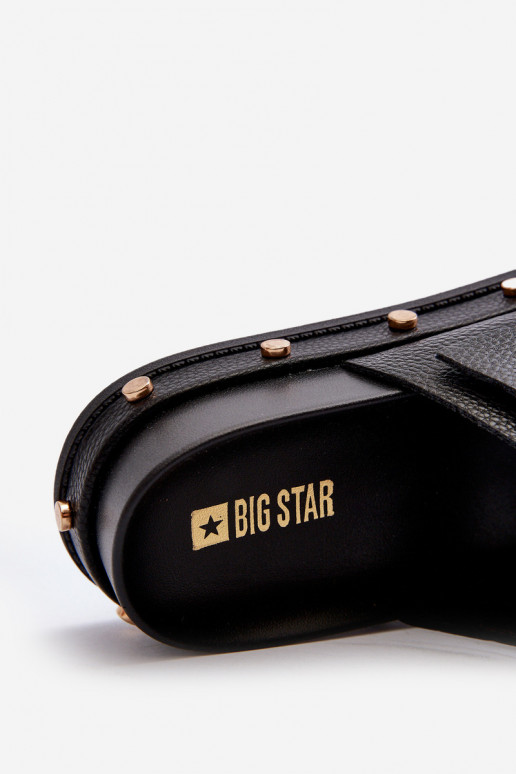 Moteriškos šlepetės su platforma Big Star NN27402 juodos spalvos Moteriškos šlepetės su platforma Big Star NN27402 juodos spalvos