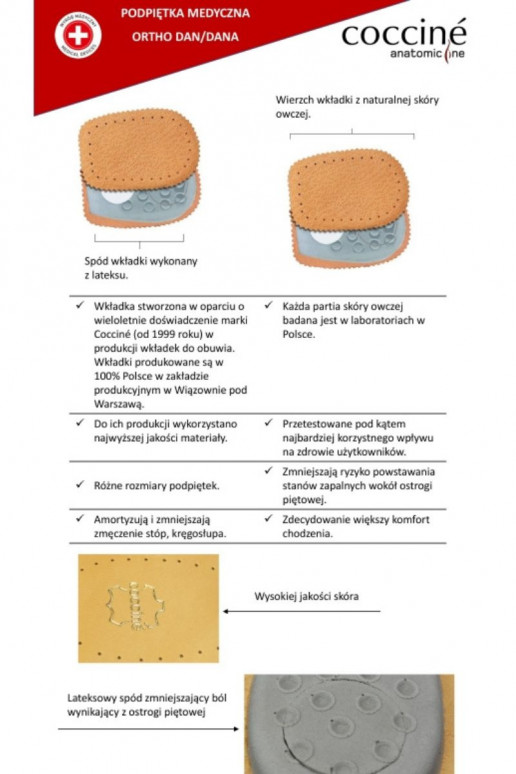 COCCINE ORTHO DAN Kulno kojinės Įjungta Ostrogi PiętoĮe COCCINE ORTHO DAN Kulno kojinės Įjungta Ostrogi PiętoĮe
