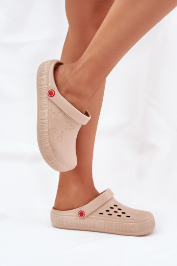 Moteriškas Lengvos šlepetės Big Star II275012 smėlio spalvos