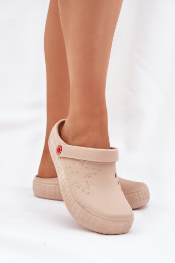 Moteriškas Lengvos šlepetės Big Star II275012 smėlio spalvos 2