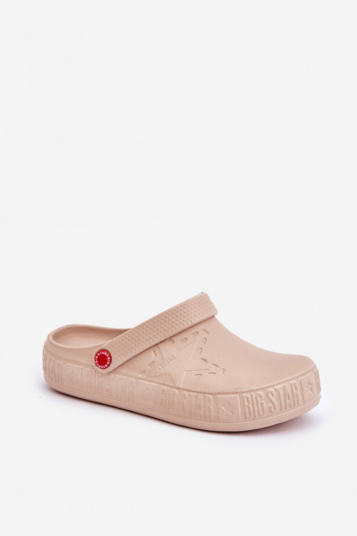 Moteriškas Lengvos šlepetės Big Star II275012 smėlio spalvos