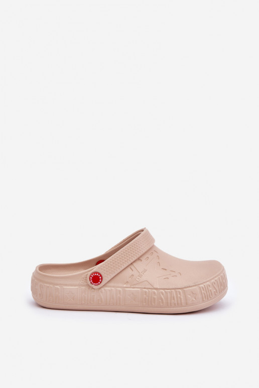 Moteriškas Lengvos šlepetės Big Star II275012 smėlio spalvos