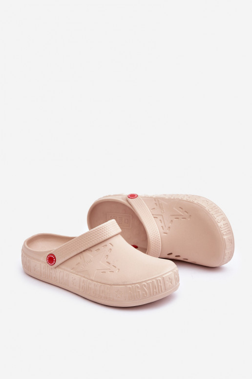 Moteriškas Lengvos šlepetės Big Star II275012 smėlio spalvos