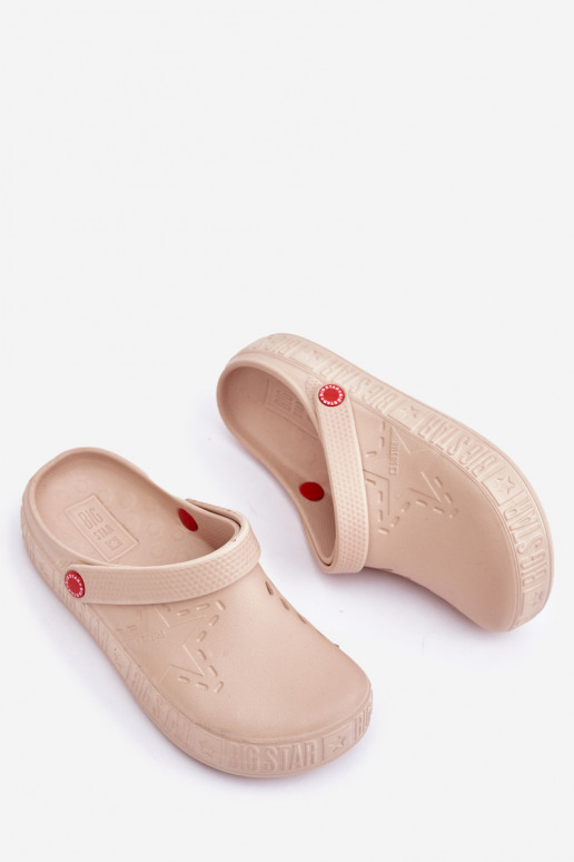 Moteriškas Lengvos šlepetės Big Star II275012 smėlio spalvos