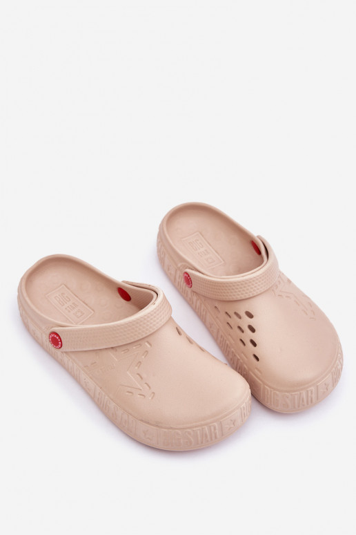 Moteriškas Lengvos šlepetės Big Star II275012 smėlio spalvos