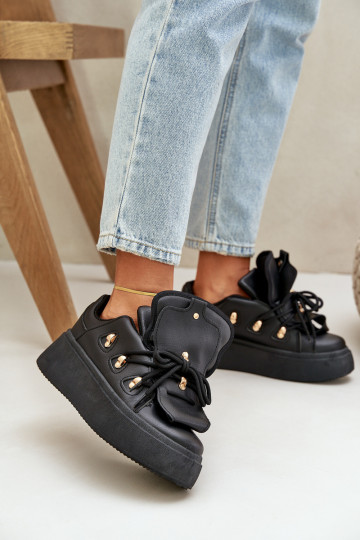 Sneakers modelio batai Moteriškas su platforma juodos spalvos Dolistana 2