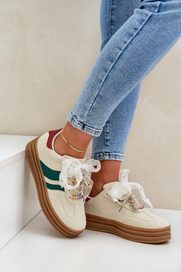 Sneakers modelio batai Moteriškas Z Przypinkami smėlio spalvos Jariana 2