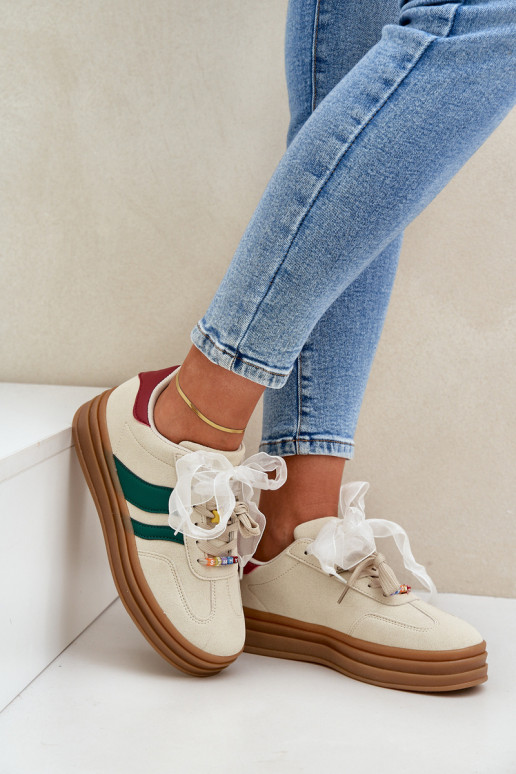 Sneakers modelio batai Moteriškas Z Przypinkami smėlio spalvos Jariana