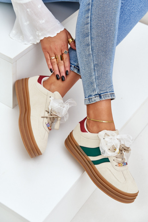 Sneakers modelio batai Moteriškas Z Przypinkami smėlio spalvos Jariana