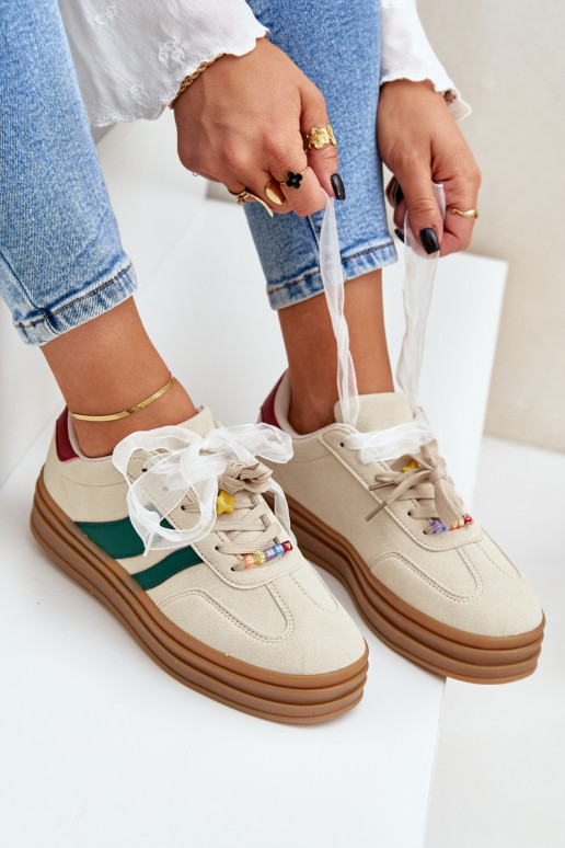 Sneakers modelio batai Moteriškas Z Przypinkami smėlio spalvos Jariana