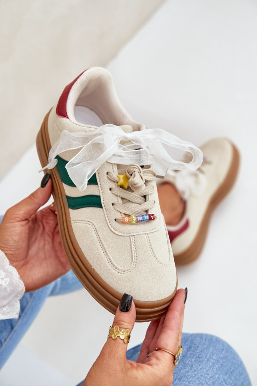 Sneakers modelio batai Moteriškas Z Przypinkami smėlio spalvos Jariana