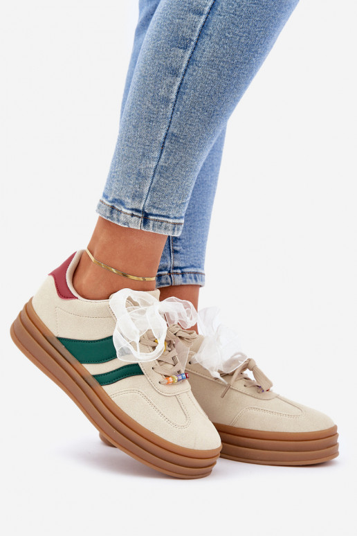 Sneakers modelio batai Moteriškas Z Przypinkami smėlio spalvos Jariana