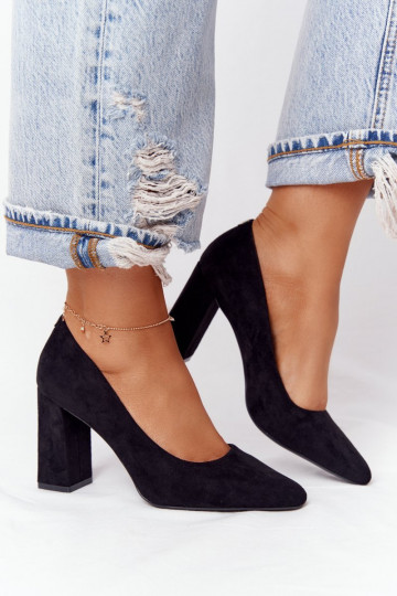 Zomšiniai bateliai su kulniukais Sergio Leone PB216 juodos spalvos 2