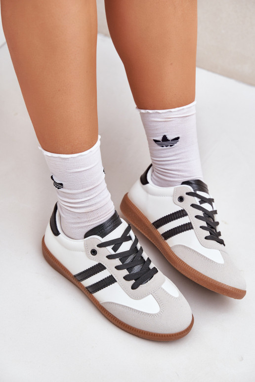 lygiapadžiai sportbačiai Sportbačiai Moteriškas Baltos-juodos spalvos Loredis