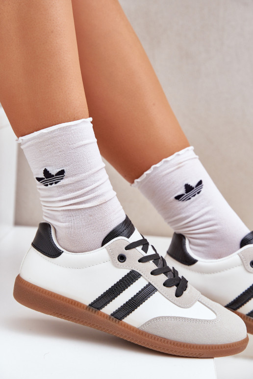 lygiapadžiai sportbačiai Sportbačiai Moteriškas Baltos-juodos spalvos Loredis