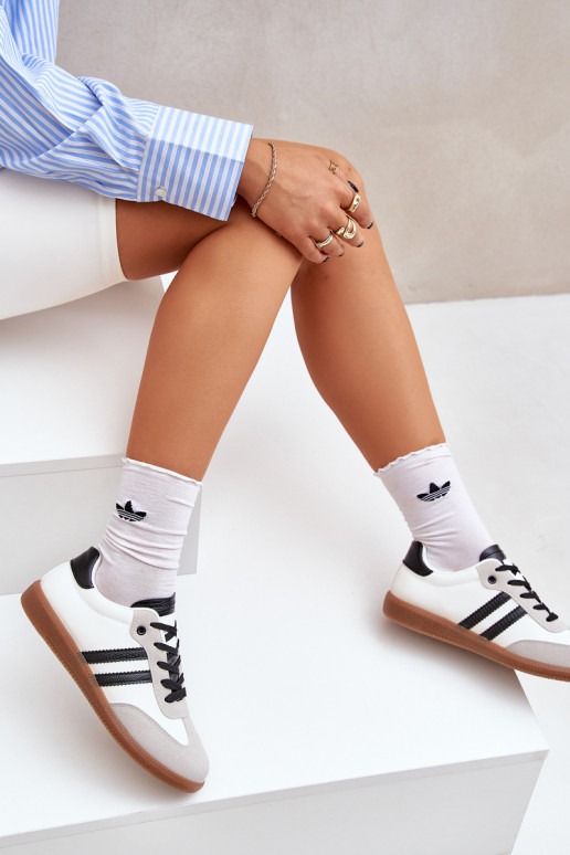 lygiapadžiai sportbačiai Sportbačiai Moteriškas Baltos-juodos spalvos Loredis