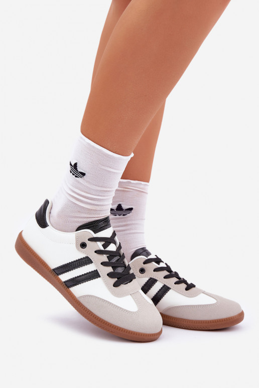 lygiapadžiai sportbačiai Sportbačiai Moteriškas Baltos-juodos spalvos Loredis